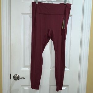All In Motion High-Rise Leggings Sz XXL dark red Pockets New